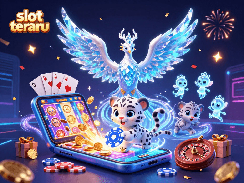Spin the reels with slot terbaru and win jackpots in this vibrant casino scene.