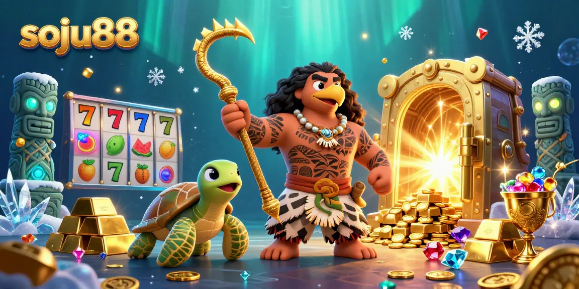 Spin the reels of soju88's vibrant casino, featuring a demigod hawk and treasures.