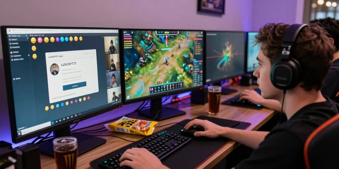 Pengguna LUXURY777 Login berdiskusi strategi game dalam forum online yang ceria, menunjukkan gambar layar dengan statistik permainan.