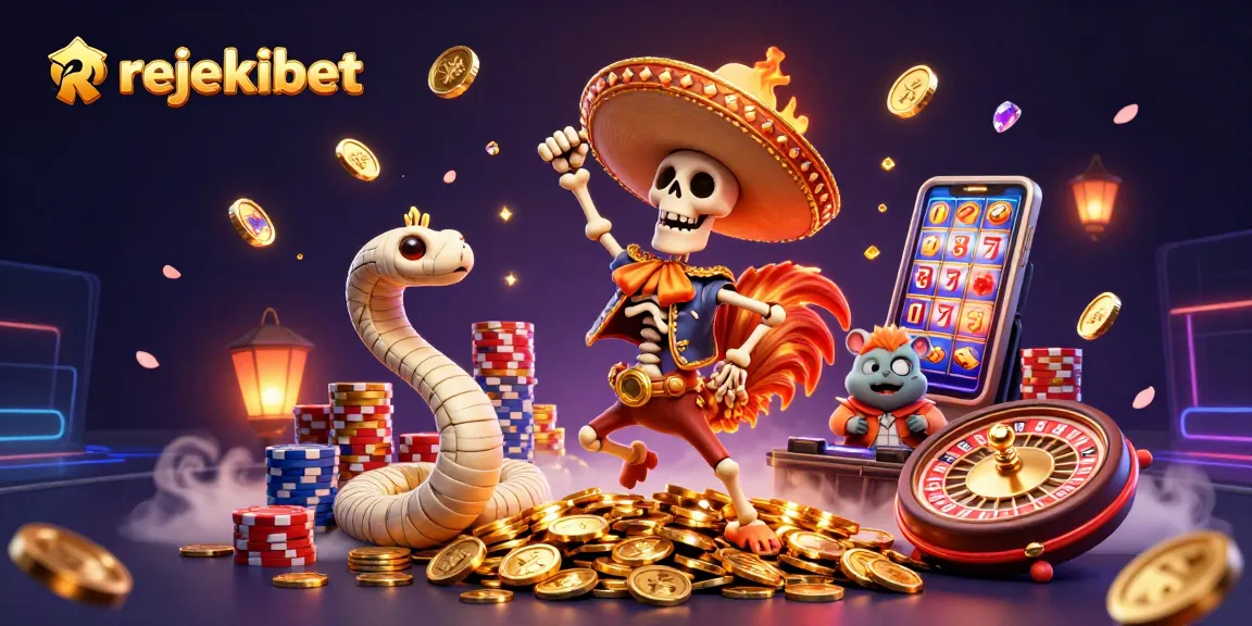 Win big with rejekibet! Enjoy a vibrant gaming scene featuring exciting characters and rich casino elements.