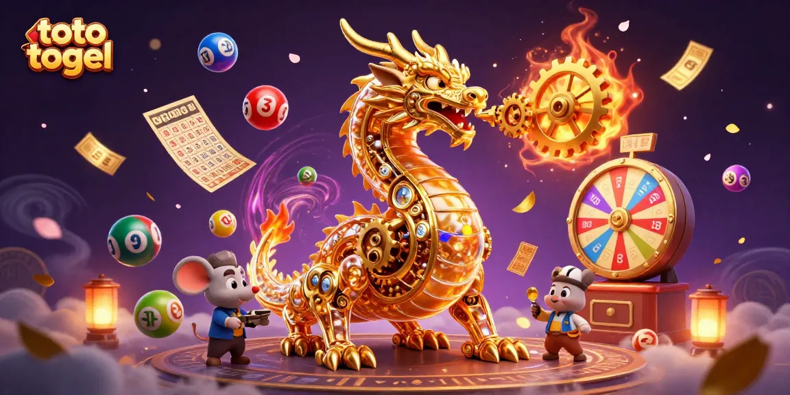 Experience winning with toto togel in a captivating fantasy scene featuring a golden dragon.