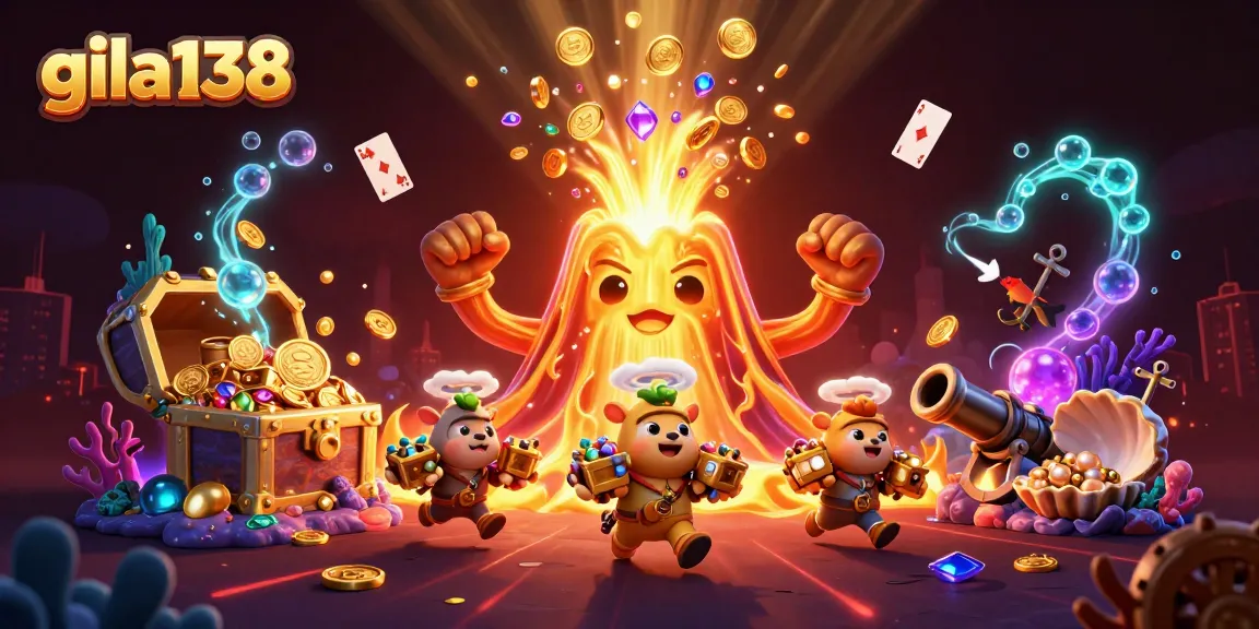 Gila138 menawarkan pengalaman slot kasino yang menarik dengan tema gunung berapi emas dan harta karun!