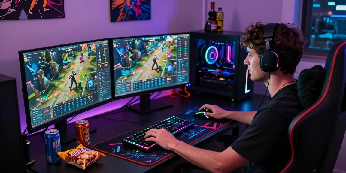 Pengguna aktif bermain BOS88 Online dengan perangkat gaming yang lengkap dan suasana mendukung.