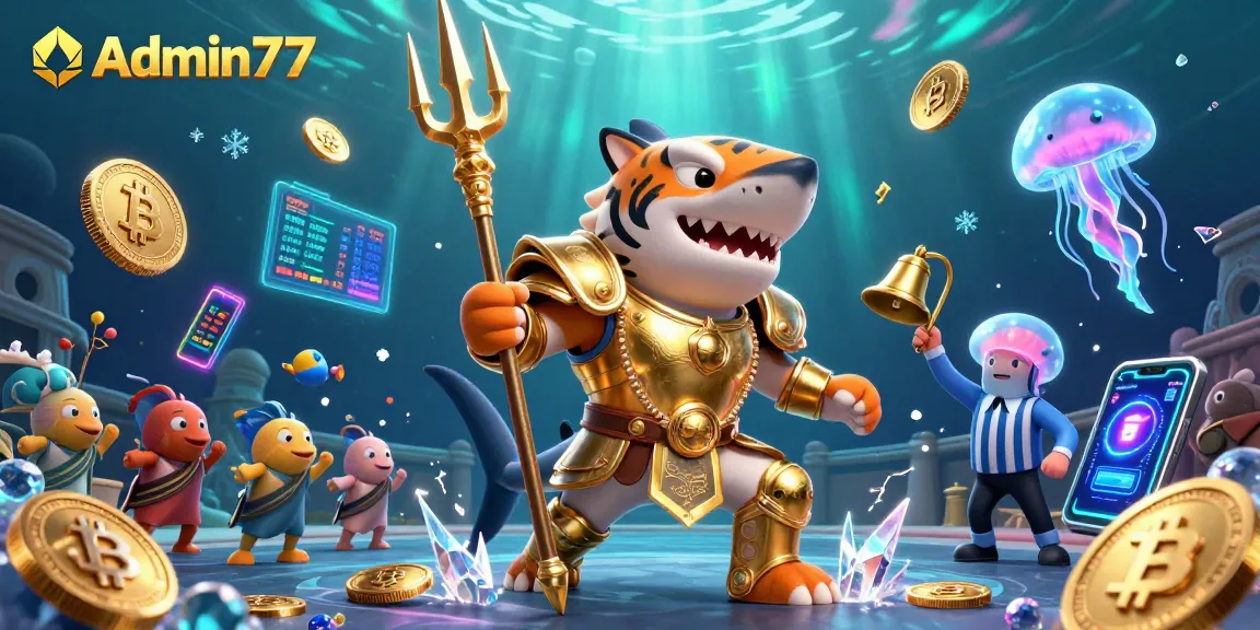 Experience jackpot wins with Admin77's exciting games featuring vibrant characters and crypto elements.