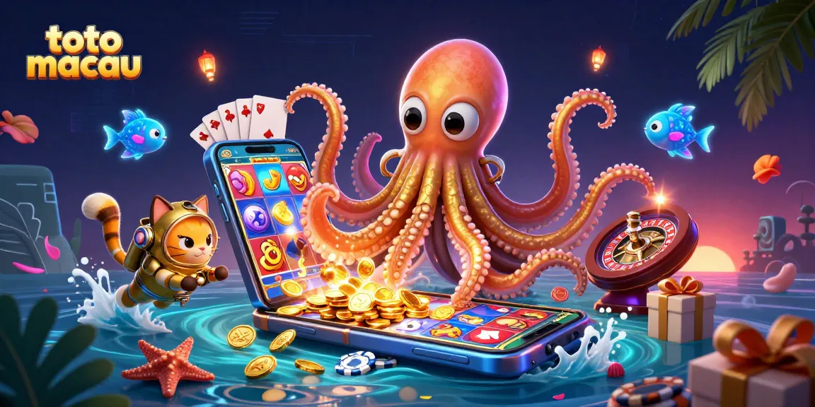 Menangkan toto macau dengan jackpot besar, menyaksikan kraken dan kucing selam dalam aksi kasino digital.