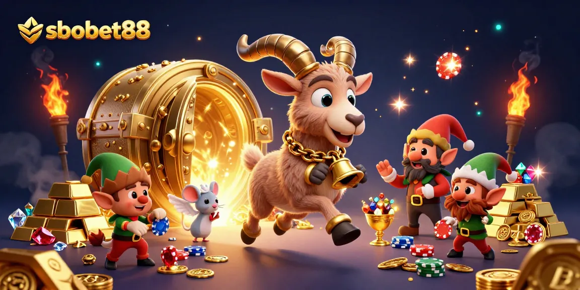 Experience thrilling action at sbobet88, with lively characters in a vibrant holiday-horror casino.
