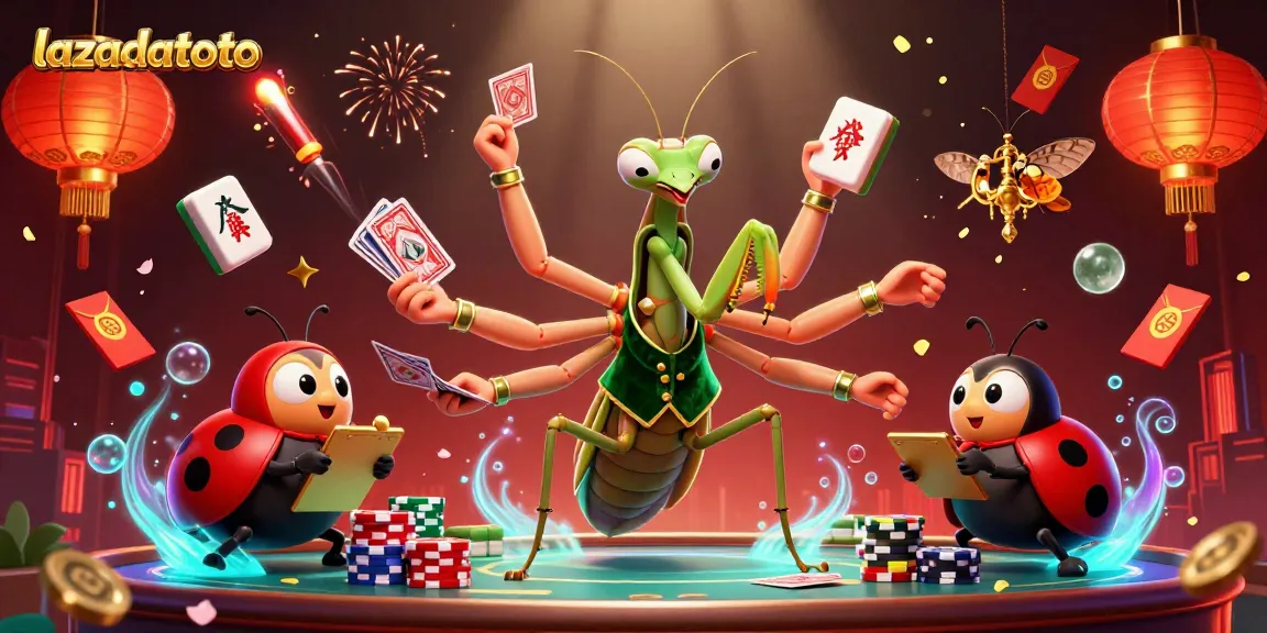 Experience thrilling wins with lazadatoto featuring a giant mantis card sharp and ladybug pit boss.
